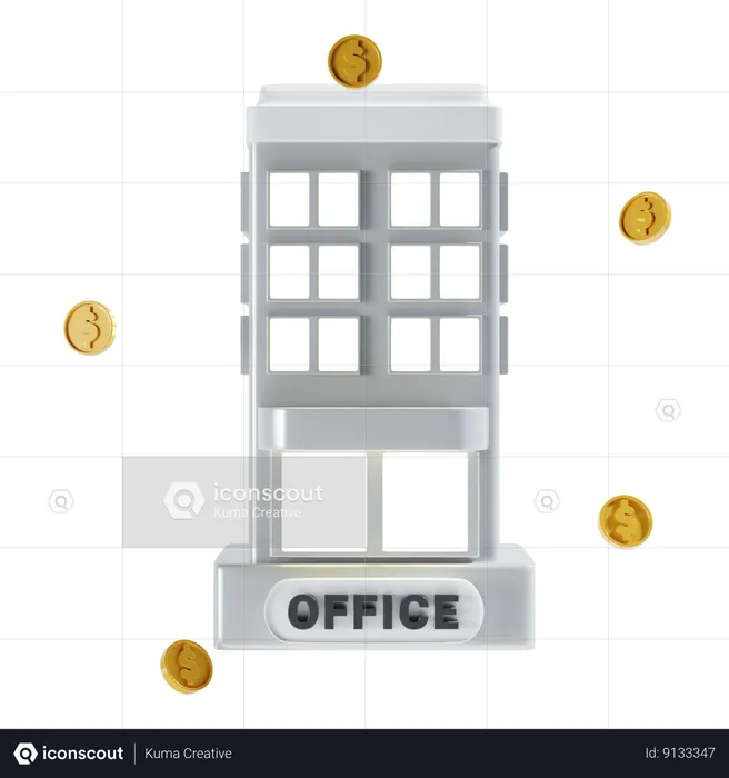 Immeuble de bureaux  3D Icon