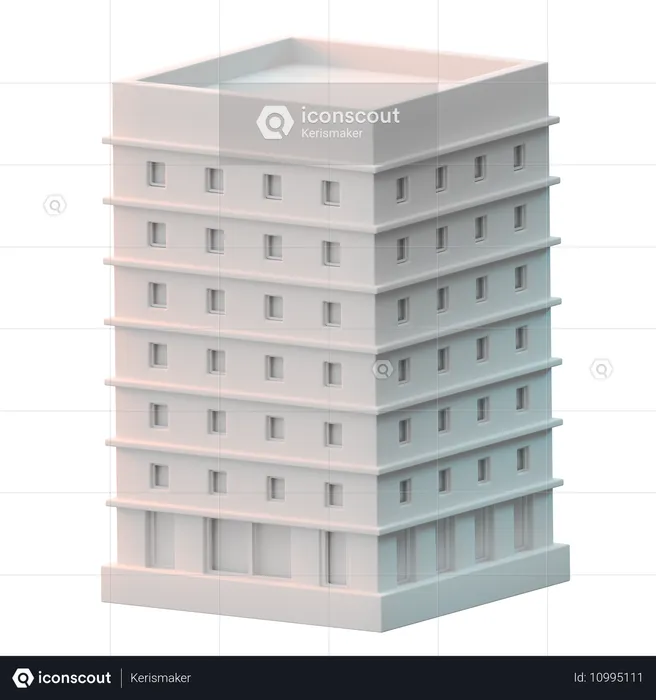 Immeuble de bureaux  3D Icon