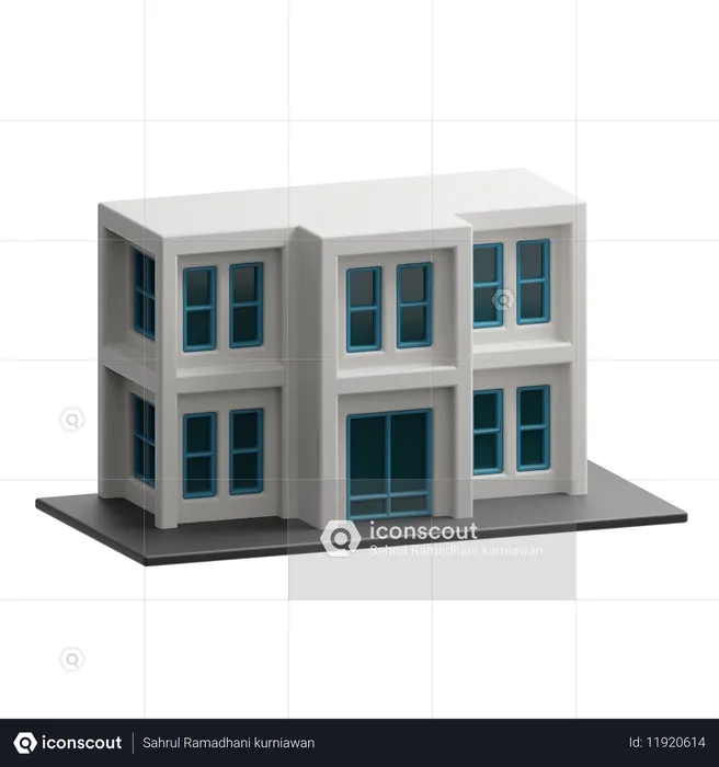Immeuble de luxe  3D Icon