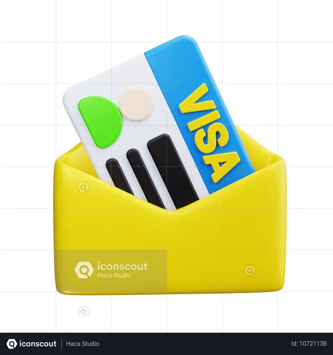 Immigration visa  3D Icon