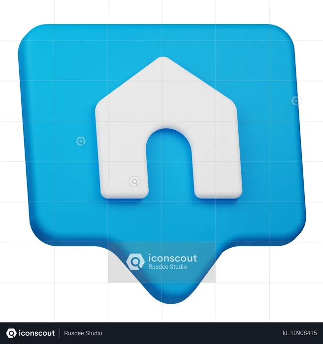 Immobilien-Chat  3D Icon