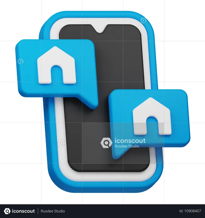 Immobilien-Chat  3D Icon