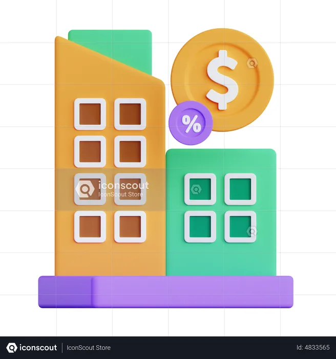 Immobilieninvestition  3D Icon