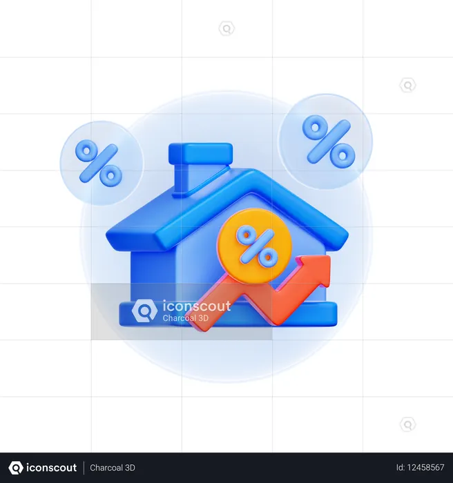 Risiko einer Immobilienblase  3D Icon
