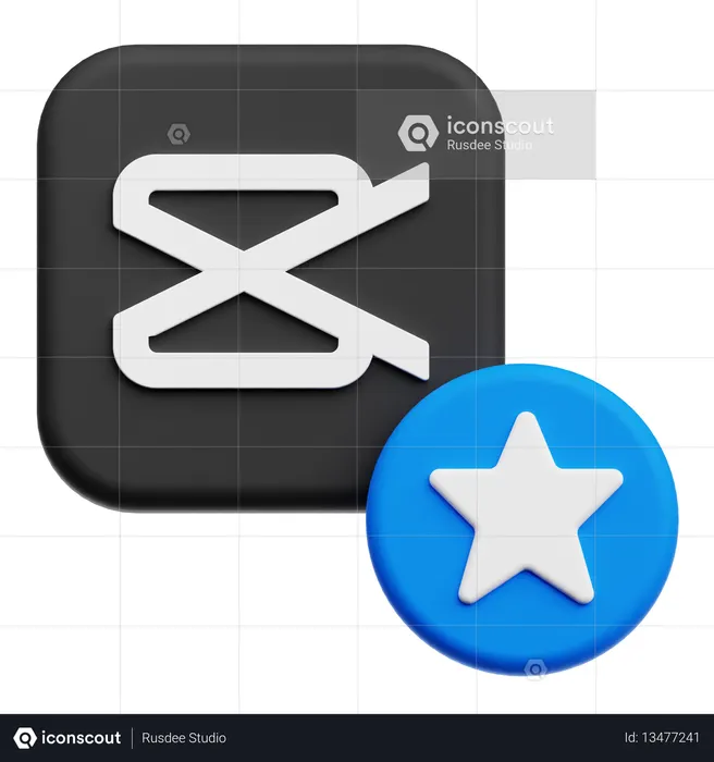 Important Capcut  3D Icon