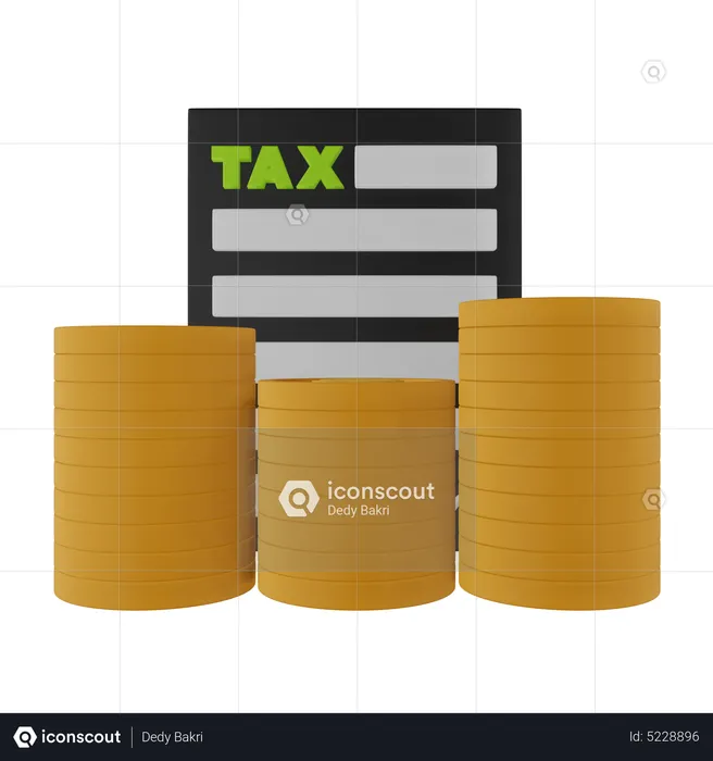 Rendimento fiscal  3D Icon