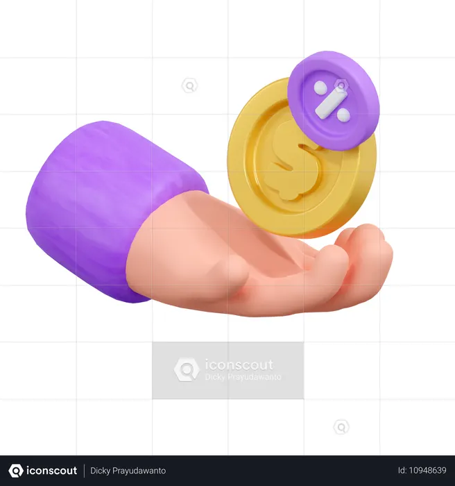 Taxa de imposto de renda  3D Icon