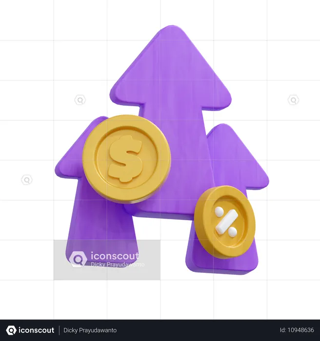 Juros fiscais  3D Icon