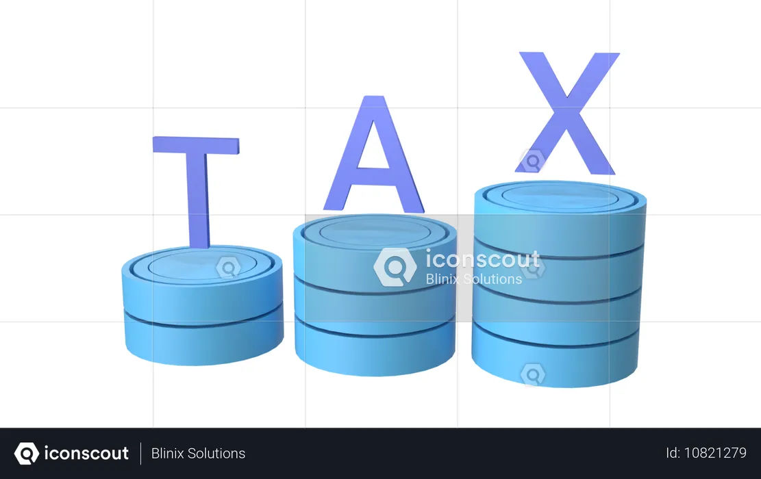 Impôt sur le revenu  3D Icon