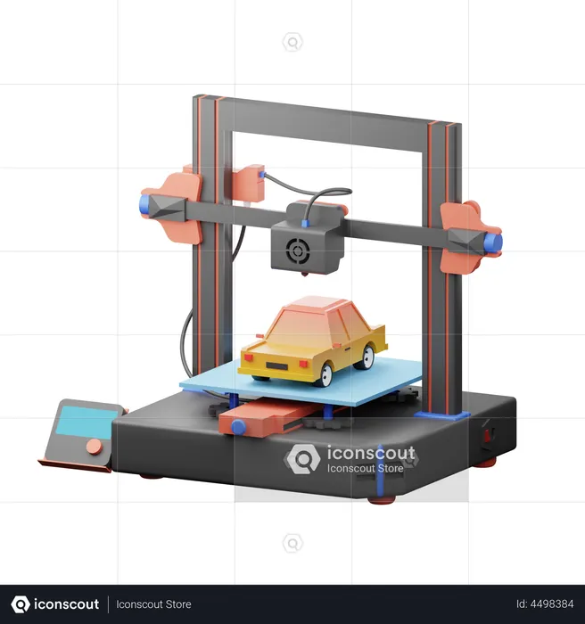 Impresión de juguetes en 3D.  3D Illustration