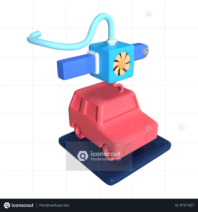 Carro de impressão  3D Icon