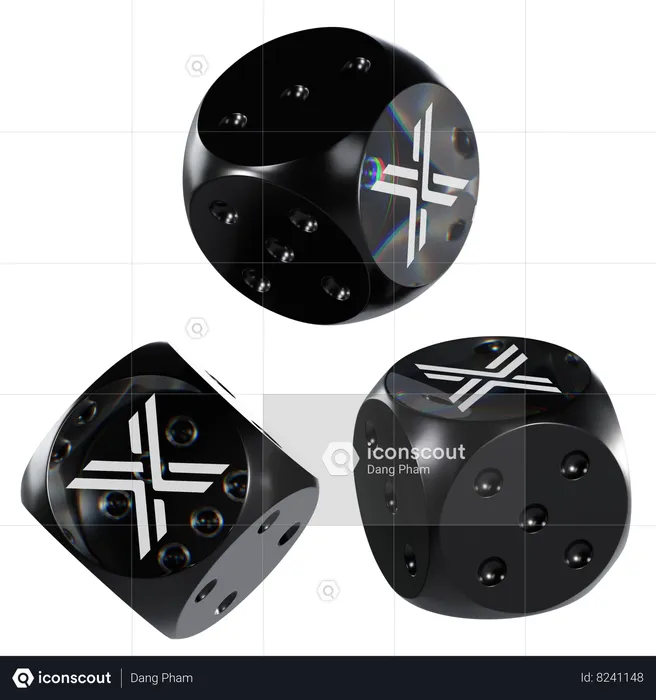 Imx Glass Dice Crypto  3D Icon