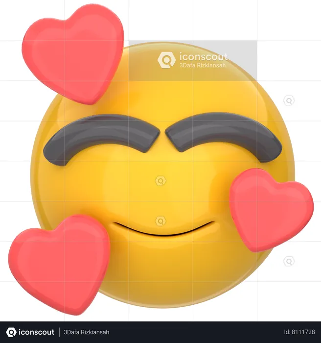 In Love Emoji 3D Icon