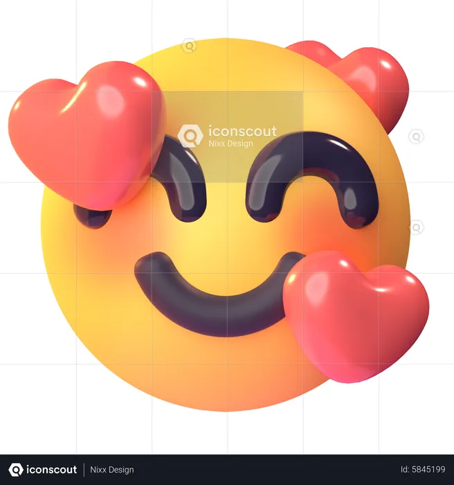 In Love Emoji 3D Icon