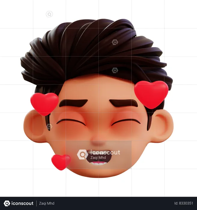 In Love Emoji Emoji 3D Icon