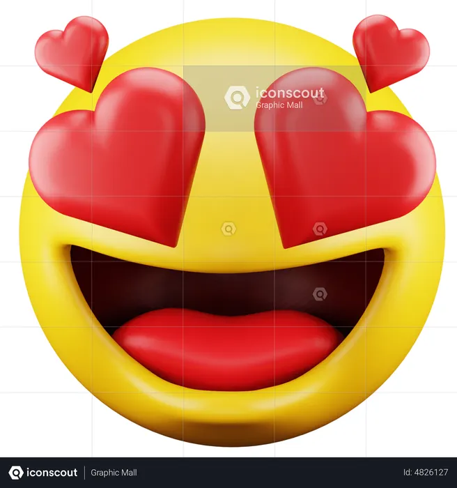 In Love Emoji Emoji 3D Icon