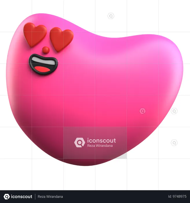In Love Emoji Emoji 3D Icon