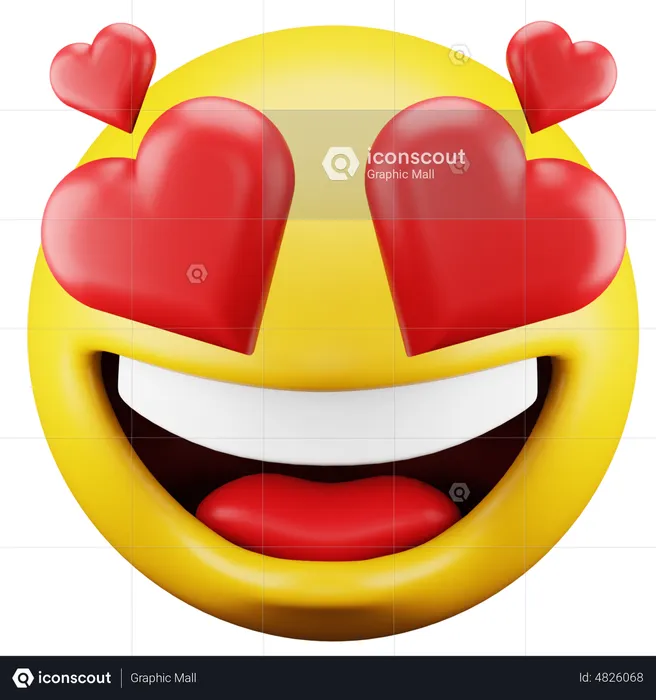 In Love Emoji Emoji 3D Icon