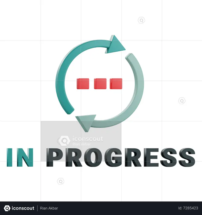 In Progress  3D Icon