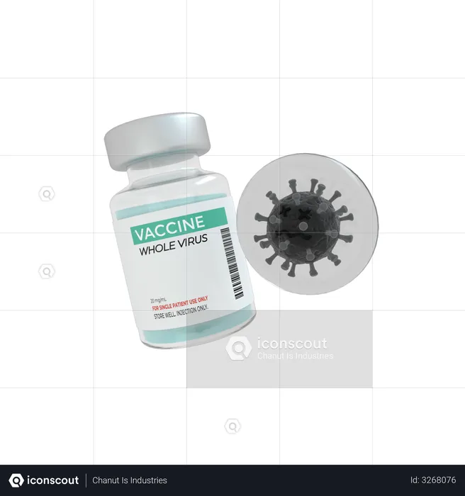 Inactived Virus  3D Illustration