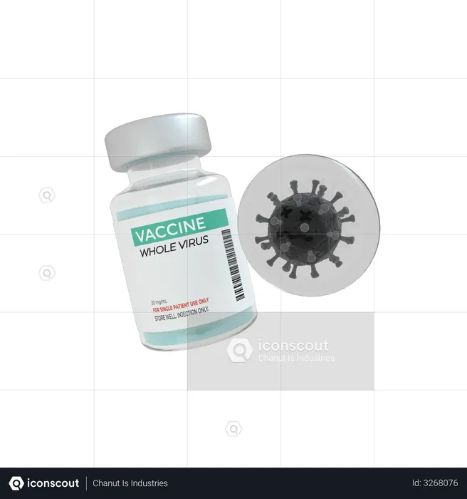 Inaktiviertes Virus  3D Illustration