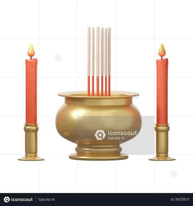 Incense Burner  3D Icon