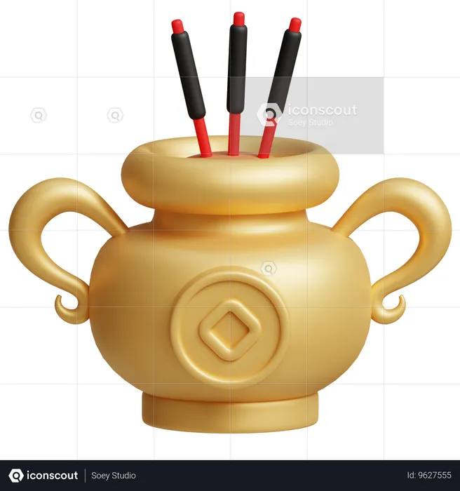 Incense Pot  3D Icon