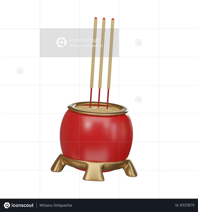 Incense Sticks  3D Icon