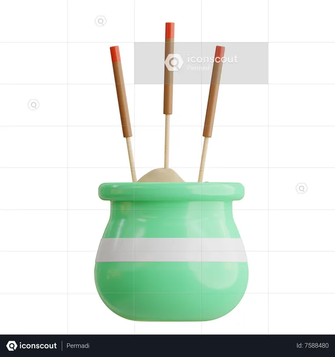 Incense Sticks  3D Icon