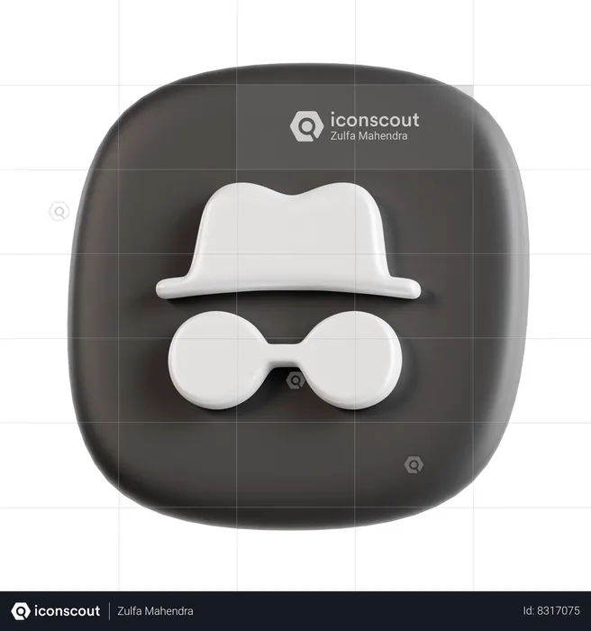 Incognito Mode  3D Icon