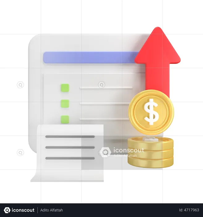 Income  3D Illustration