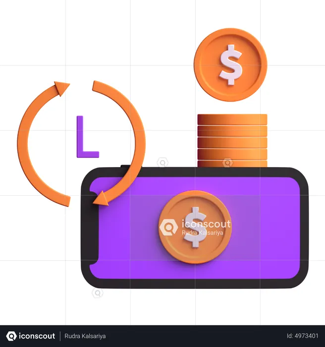 Income History  3D Icon