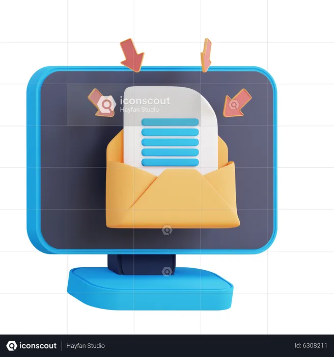 Incoming Email Filtering  3D Icon