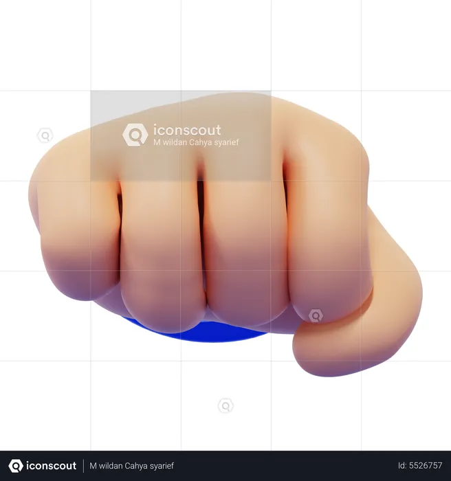 Incoming Fist Hand Gesture  3D Icon