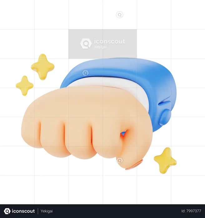 Incoming Fist Hand Gesture  3D Icon