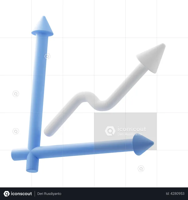 Increase Chart  3D Illustration