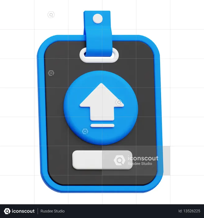Increase Lanyard Card  3D Icon