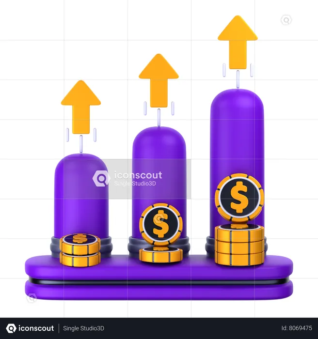 Increase Profit  3D Icon