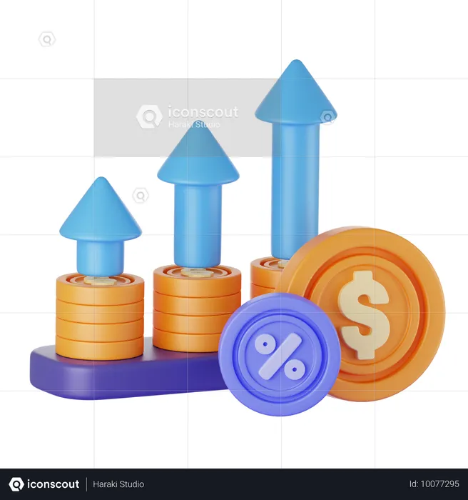 Increase Profit  3D Icon