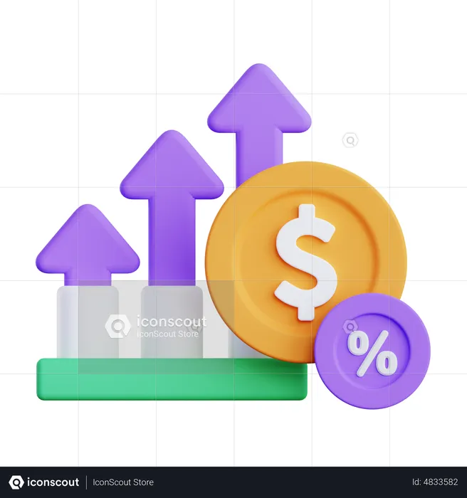 Increase Profit  3D Icon