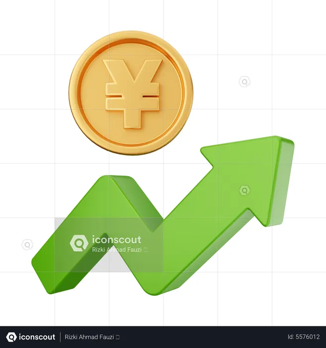 Increase Yen  3D Icon