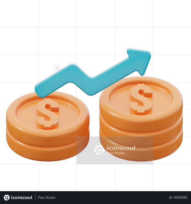 Increased Money  3D Icon