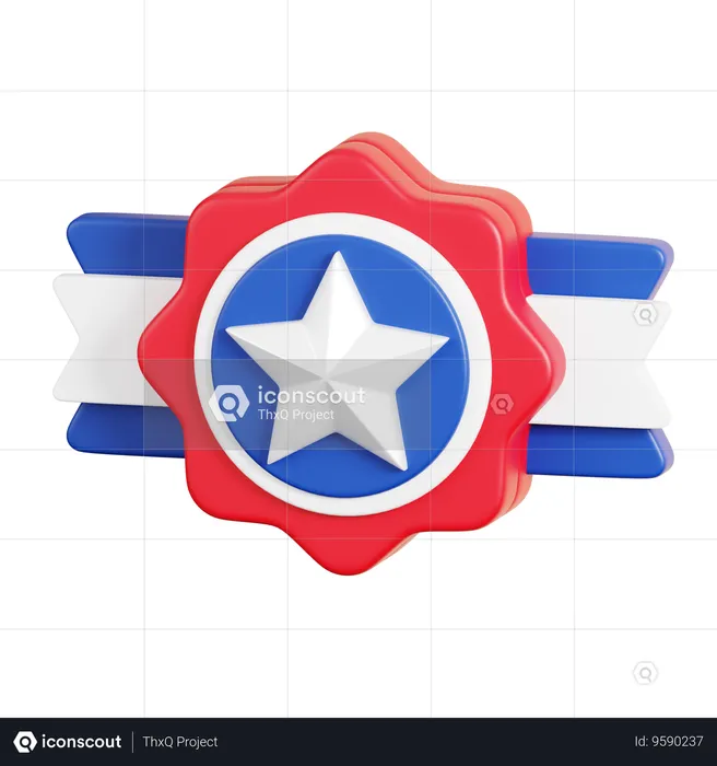 Independence Day Medal  3D Icon