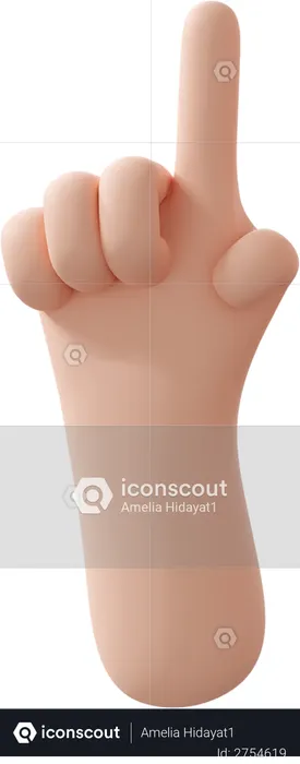 Index finger  3D Illustration