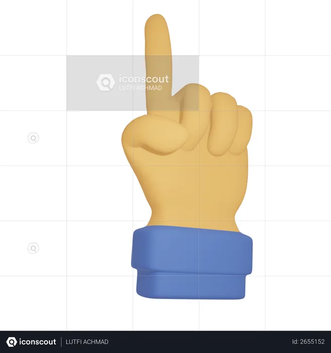 Index finger Emoji 3D Emoji