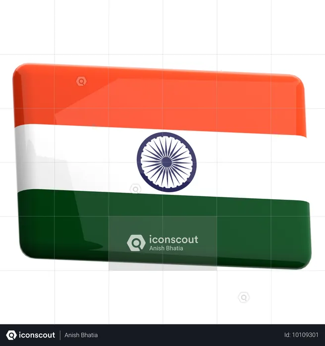 India Flag 3D Icon