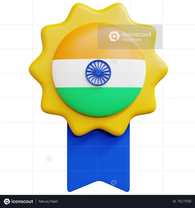 India Badge  3D Icon