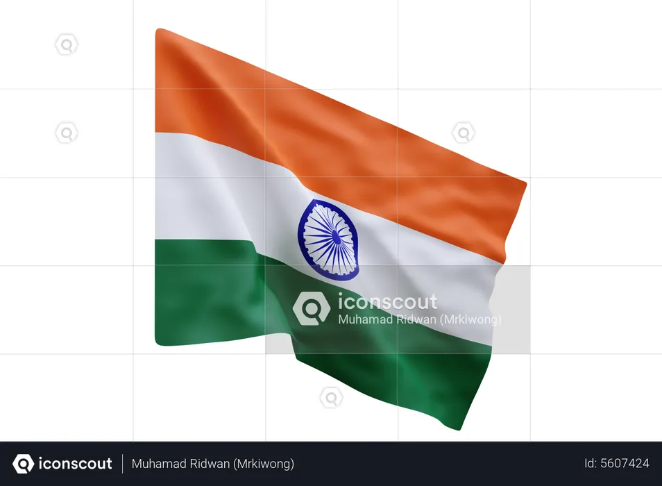 India flag Flag 3D Illustration