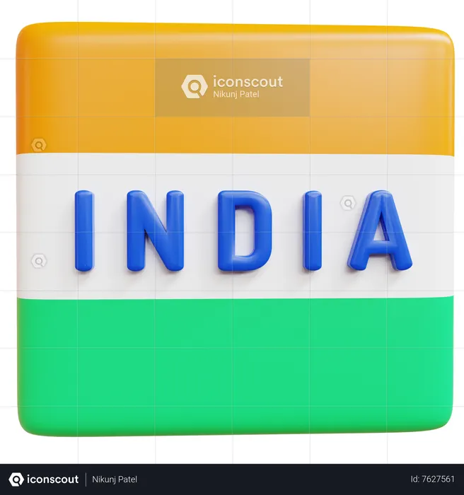 India Flag  3D Icon