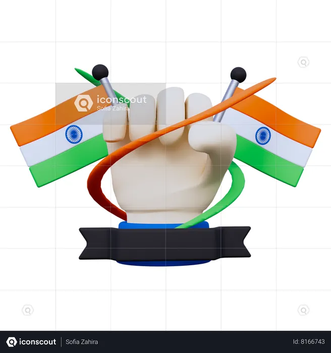 India Independence Day  3D Icon